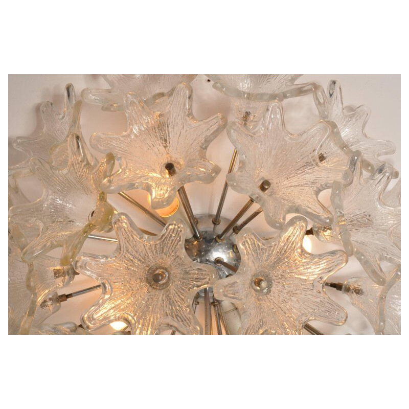 Pair of vintage wall lamps Sputnik Murano glass Paolo Venini by VeArt, Italy 1960s
