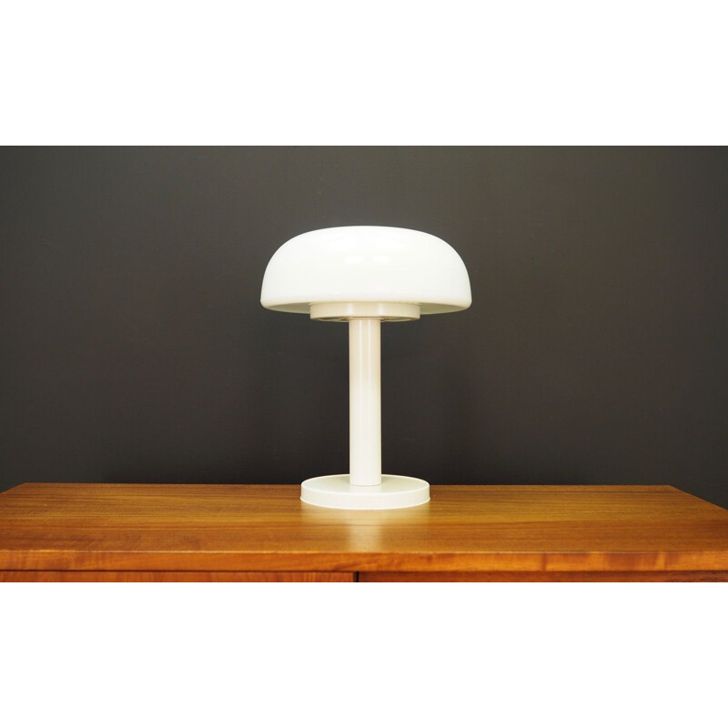 Vintage table lamp white Danish design 1960-70s