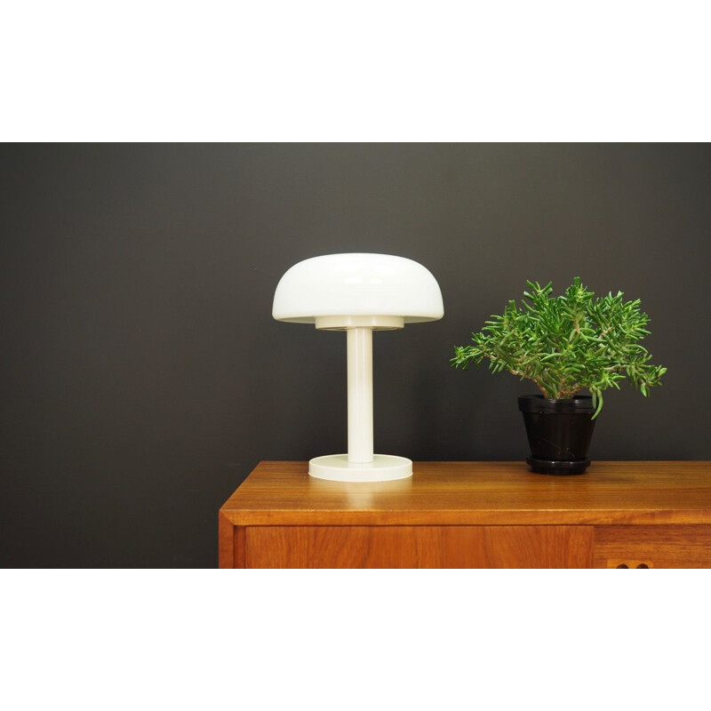 Lampe vintage blanche au design danois années 1960-70