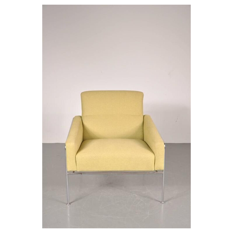 Vintage Airport fauteuil van Arne Jacobsen voor Fritz Hansen Denemarken 1960