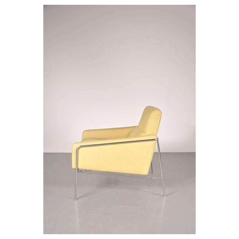 Vintage Airport fauteuil van Arne Jacobsen voor Fritz Hansen Denemarken 1960