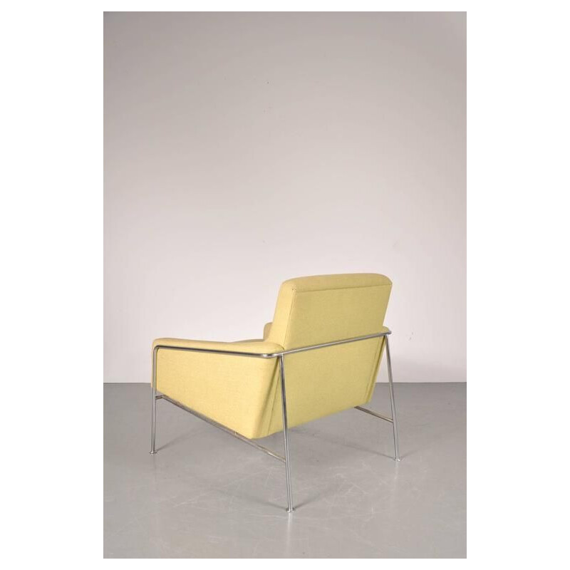 Vintage Airport fauteuil van Arne Jacobsen voor Fritz Hansen Denemarken 1960