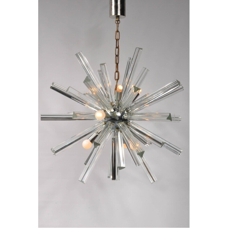 Vintage chandelier Murano Glass Sputnik by Camer, Italy 1970s