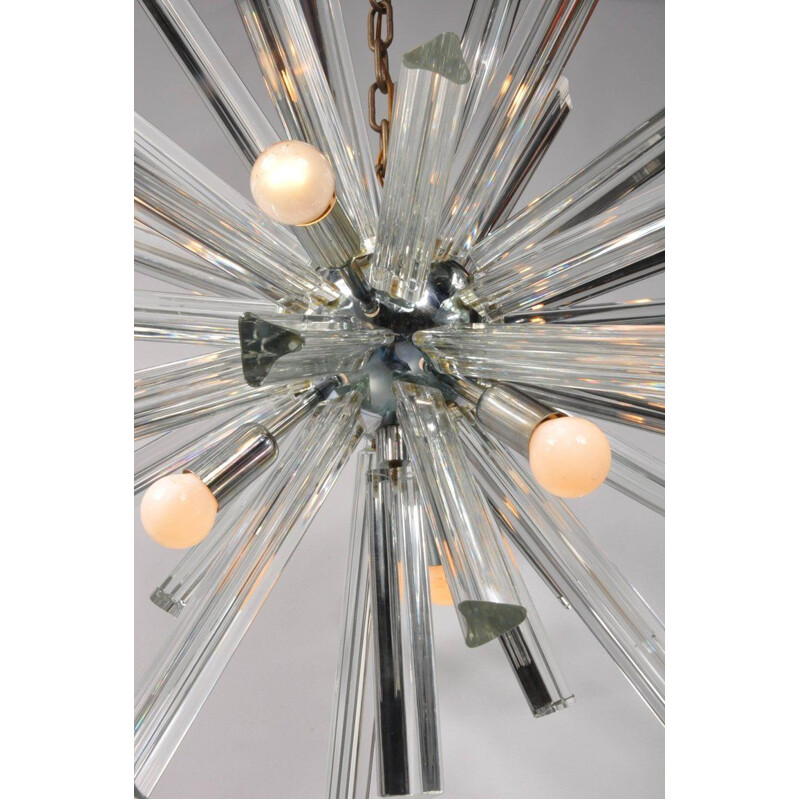 Vintage chandelier Murano Glass Sputnik by Camer, Italy 1970s