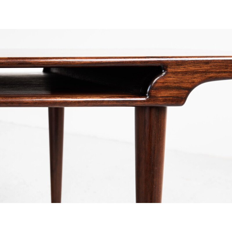 Table basse vintage en palissandre par Johannes Andersen de Silkeborg