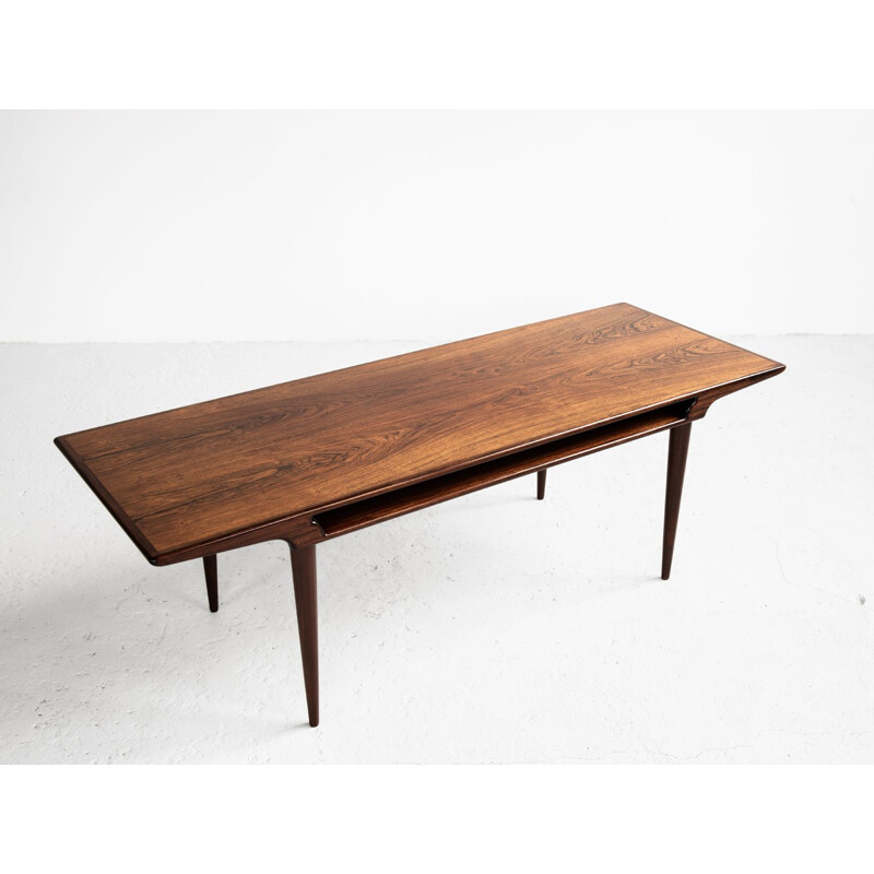 Vintage coffee table in rosewood by Johannes Andersen for Silkeborg