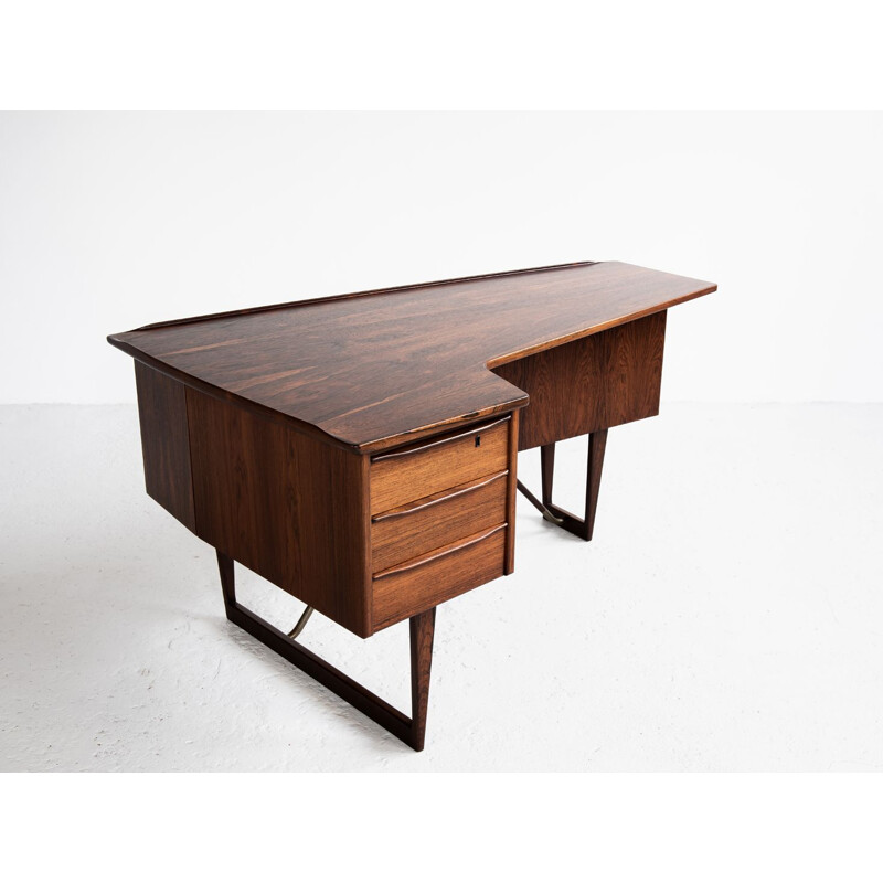 Vintage Boomerang desk in rosewood by Peter Løvig Nielsen for Hedensted