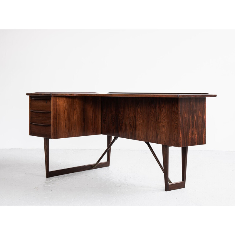 Vintage Boomerang desk in rosewood by Peter Løvig Nielsen for Hedensted