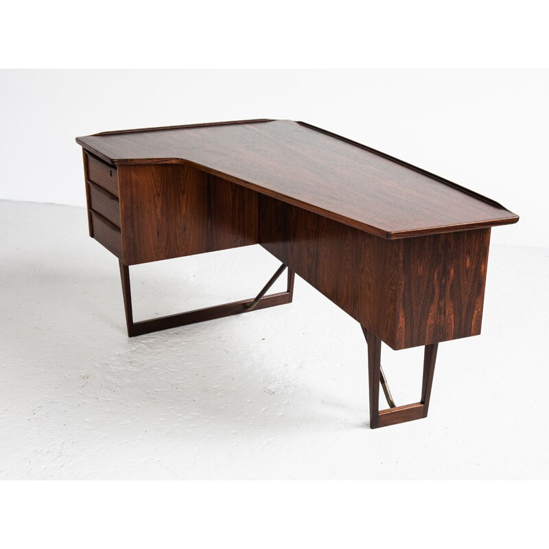 Vintage Boomerang desk in rosewood by Peter Løvig Nielsen for Hedensted