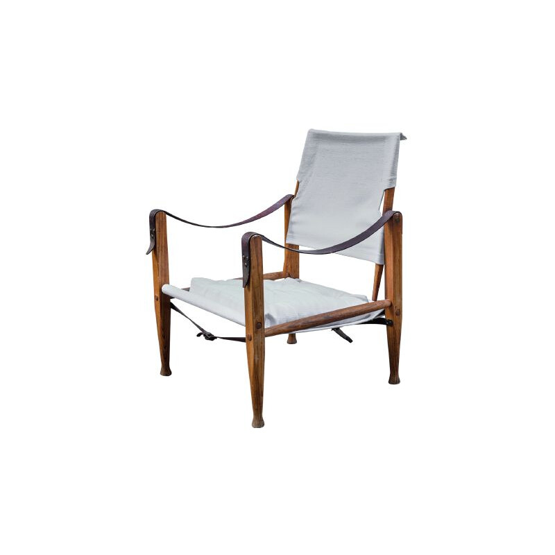 Vintage chair Safari with footstool by Kaare Klint