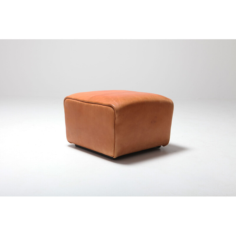 Poufs De Sede DS en cuir Cognac - années 1970