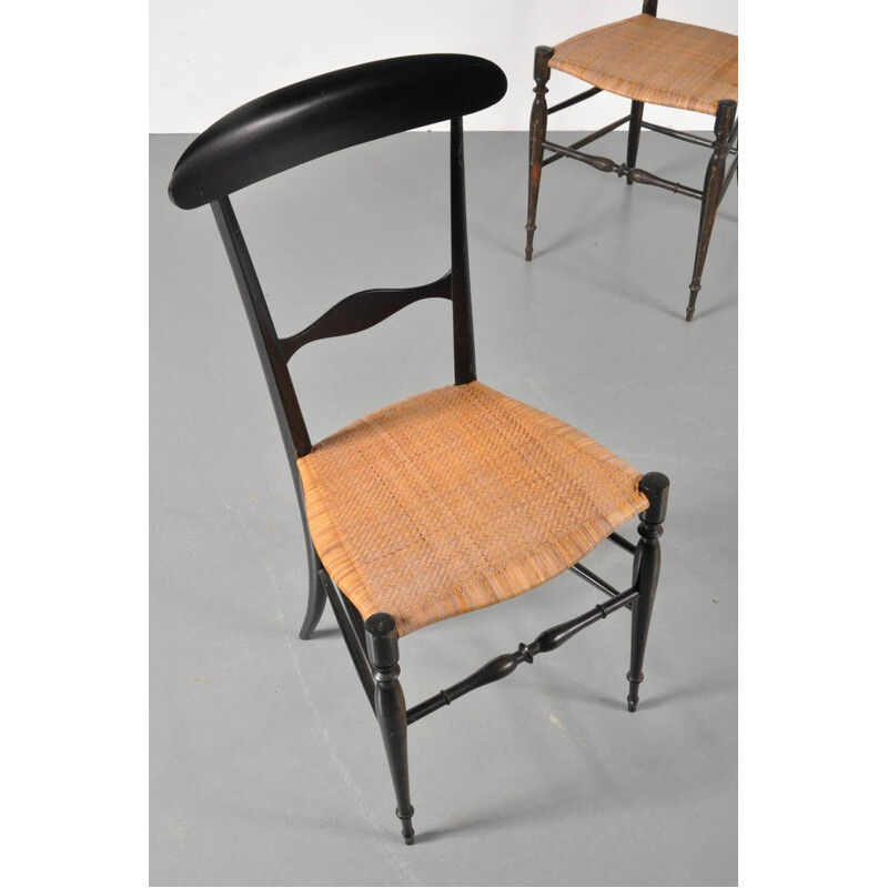 Pair of vintage Campanino Classica Chiavari chairs Fratelli Levaggi