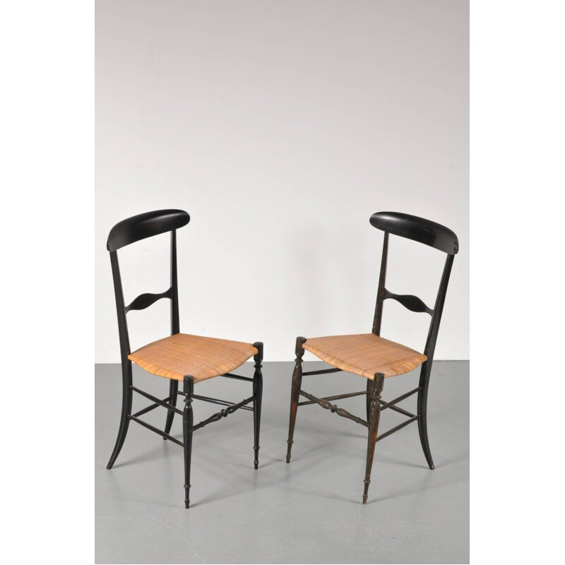 Pair of vintage Campanino Classica Chiavari chairs Fratelli Levaggi