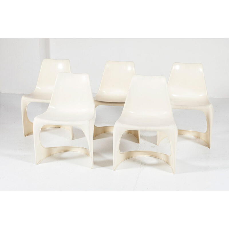 Set of 5 vintage A-Line 290 side chairs by Steen Ostergaard for Cado