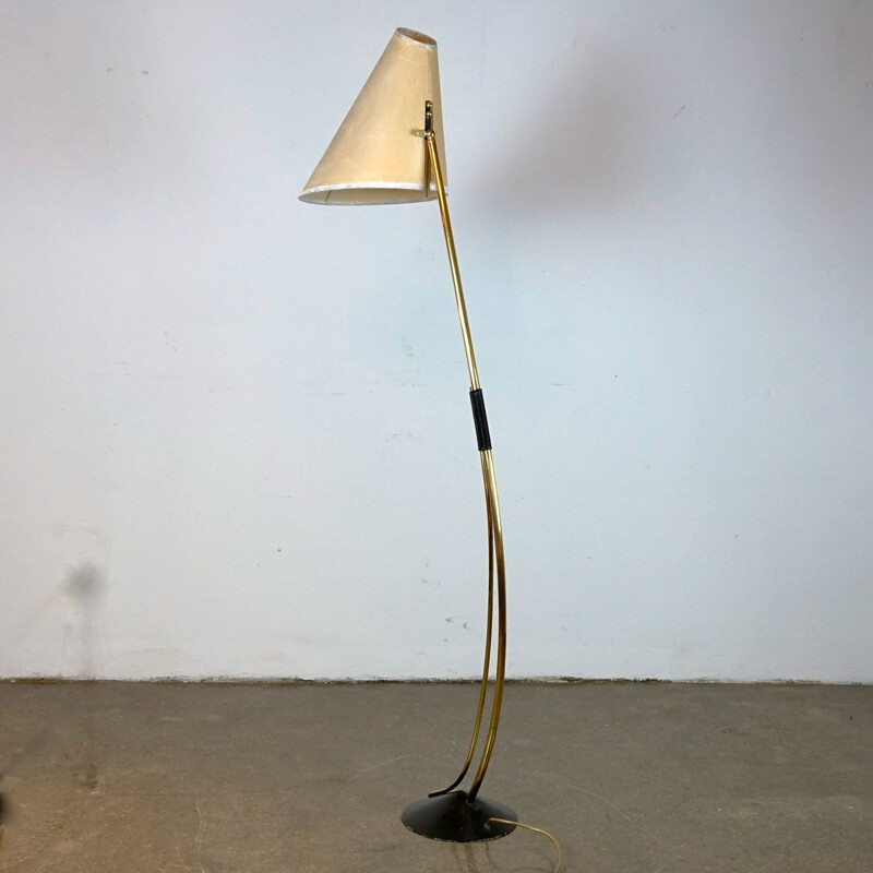 Vintage floor lamp in brass Austrian Midcentury