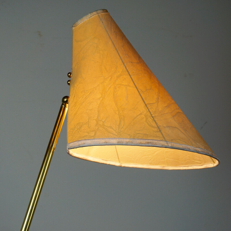 Vintage floor lamp in brass Austrian Midcentury