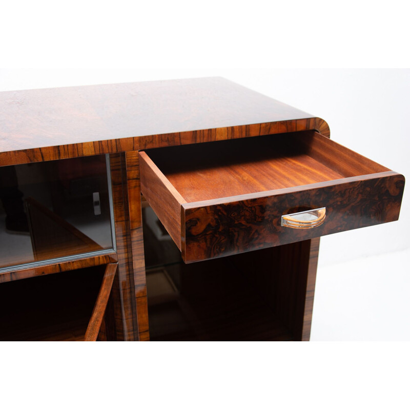 Vintage sideboard with a massive rectangular art deco Bohemian base, 1930