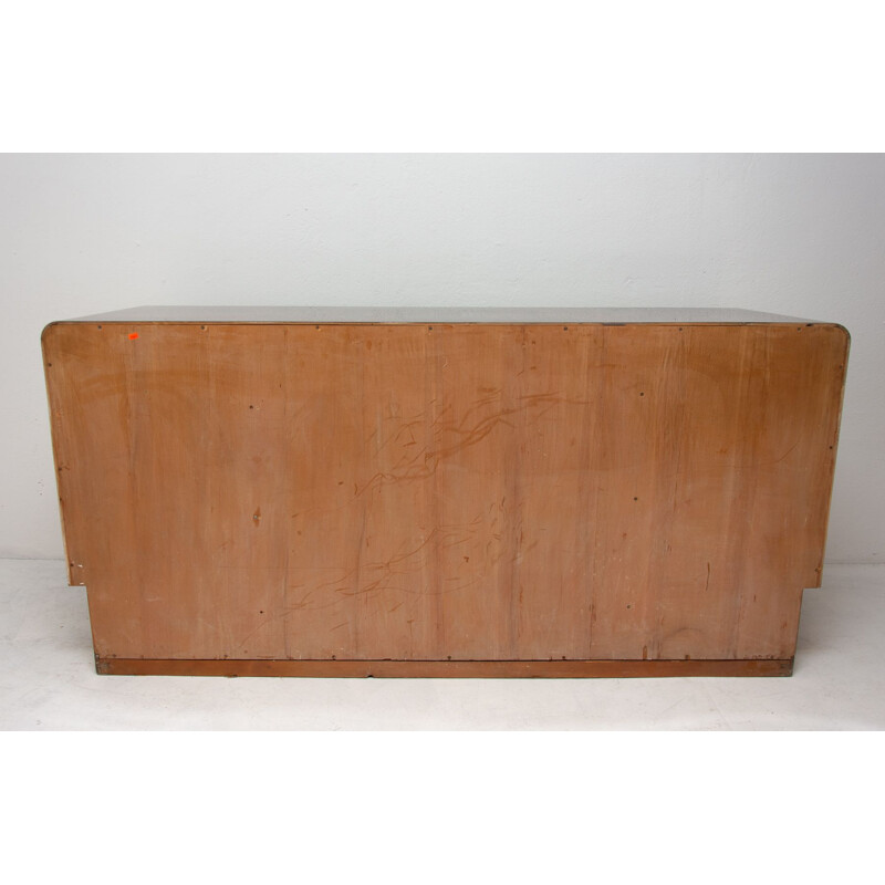 Vintage sideboard with a massive rectangular art deco Bohemian base, 1930