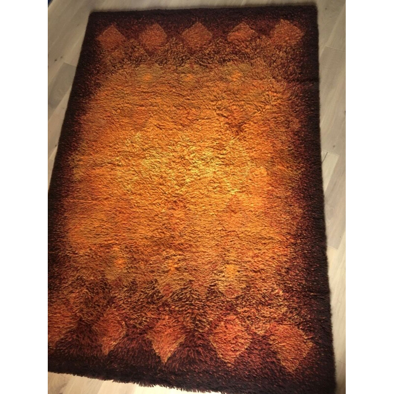 Tapis vintage à poils longs, 1970