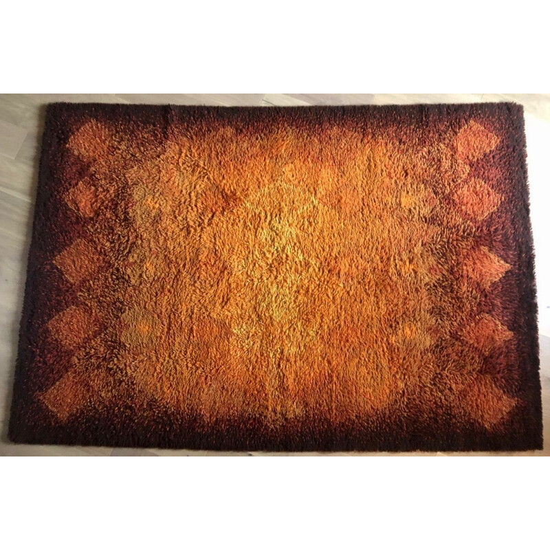 Tapis vintage à poils longs, 1970