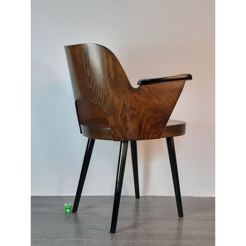 Vintage chair Oswald Haerdtl Walnut model 1515 by tone