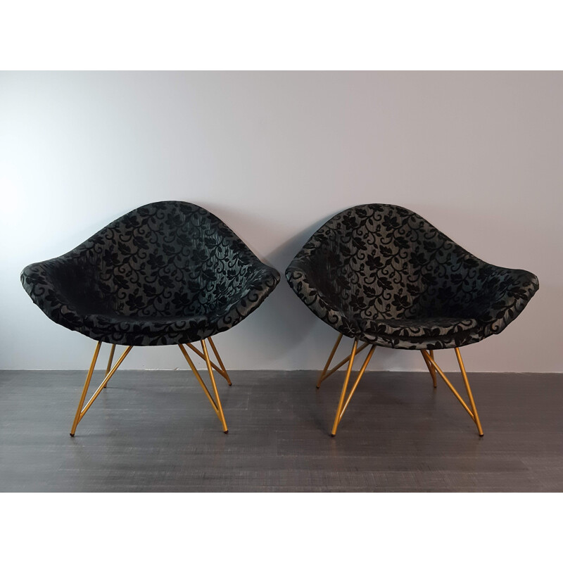 Pair of vintage Czechoslovakian armchairs