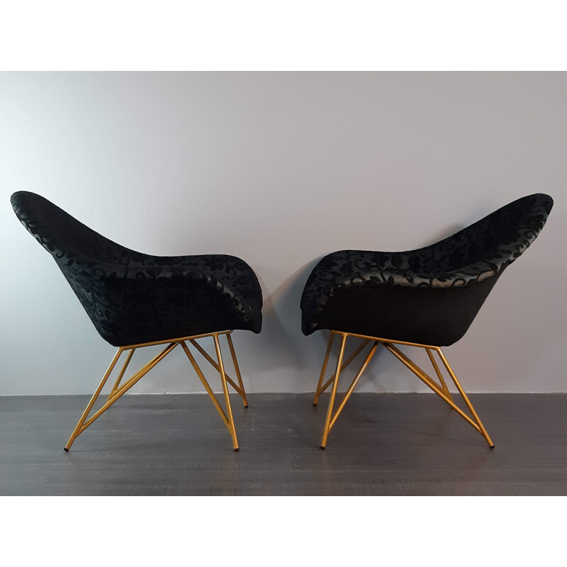 Pair of vintage Czechoslovakian armchairs