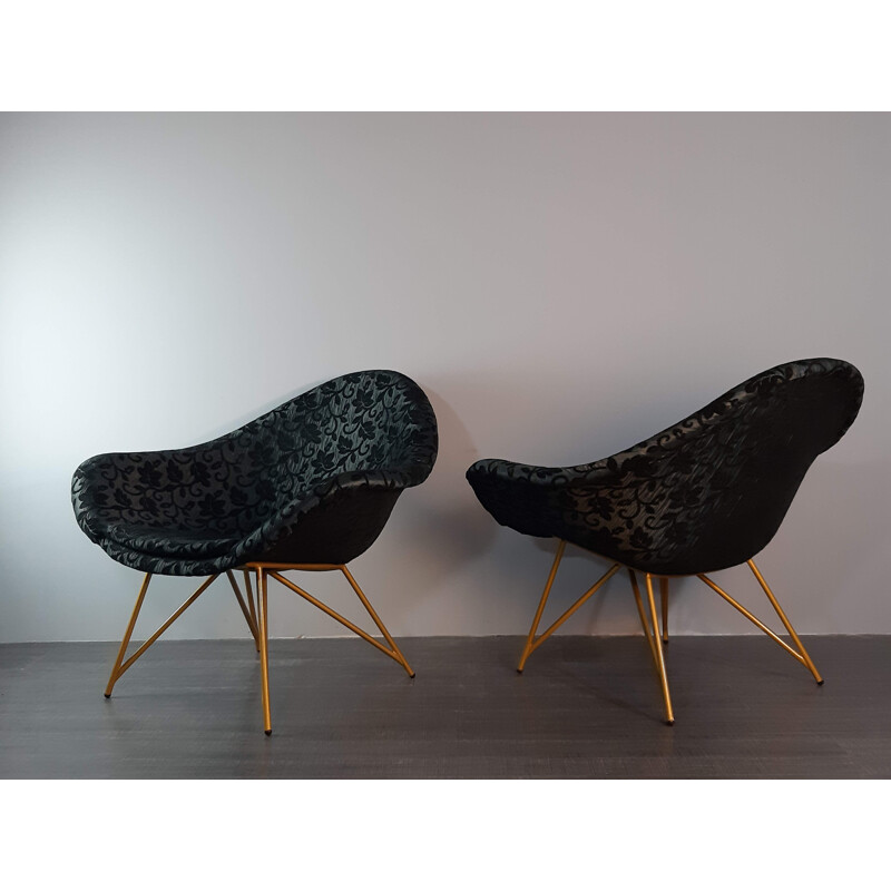 Pair of vintage Czechoslovakian armchairs