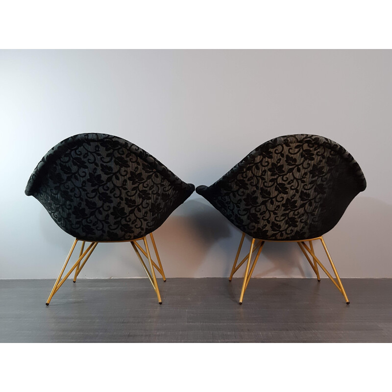 Pair of vintage Czechoslovakian armchairs