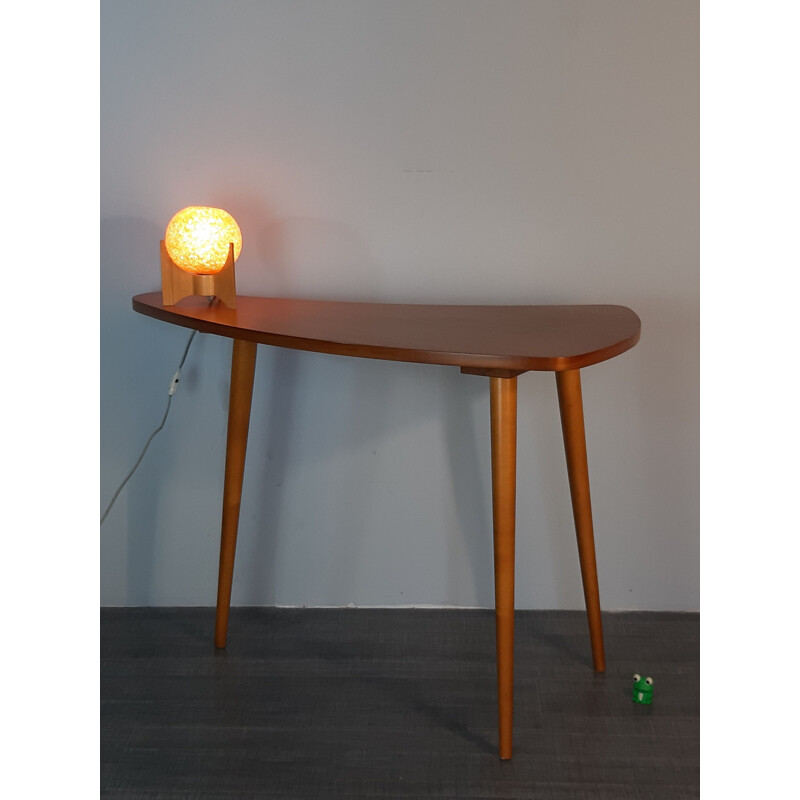 Table vintage tripode Boomerang par Ledenicky Nabytek