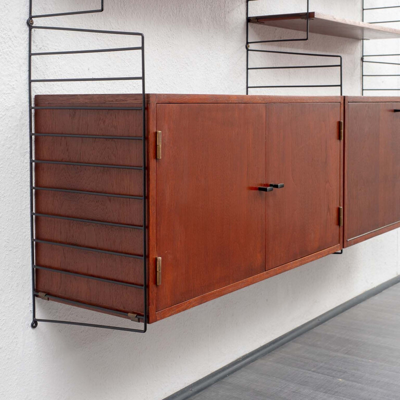 Vintage modular teak shelving system
