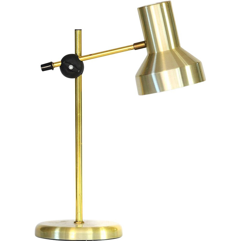 Vintage table lamp golden aluminium typ B148 from Belid AB. Sweden 1970s
