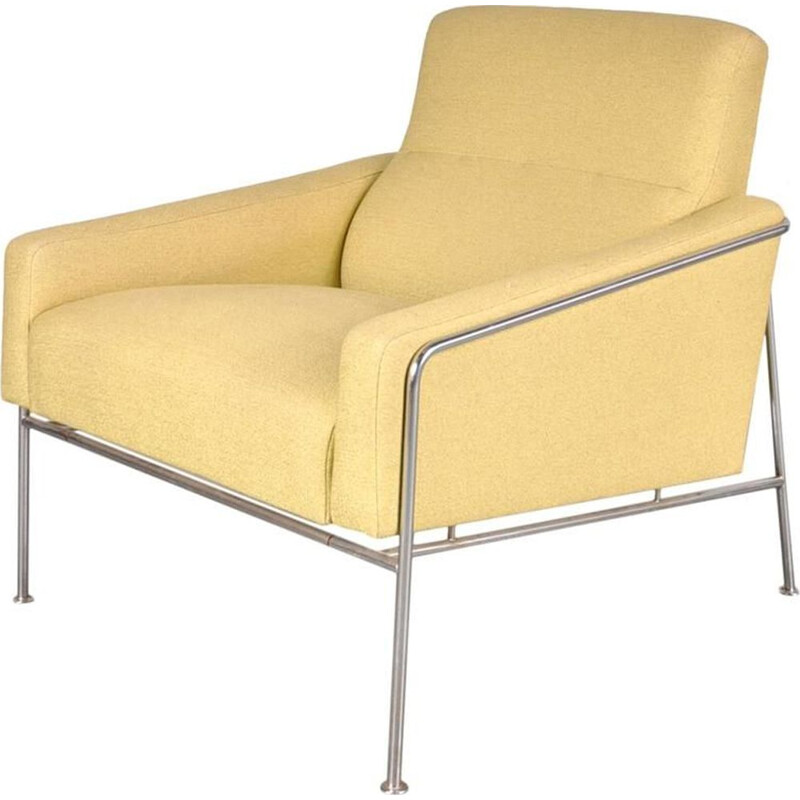 Vintage Airport fauteuil van Arne Jacobsen voor Fritz Hansen Denemarken 1960