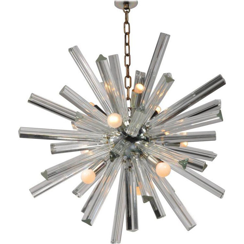 Vintage chandelier Murano Glass Sputnik by Camer, Italy 1970s