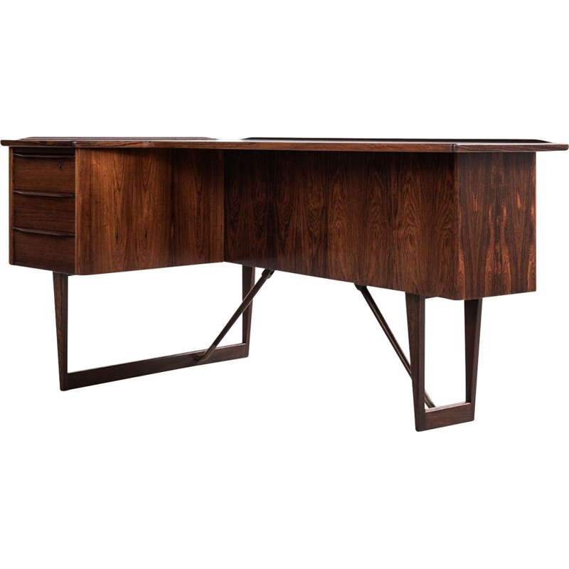 Vintage Boomerang desk in rosewood by Peter Løvig Nielsen for Hedensted