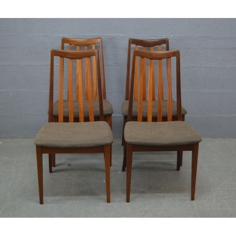 Vintage set of 4 dining chairs by G Plan,1970