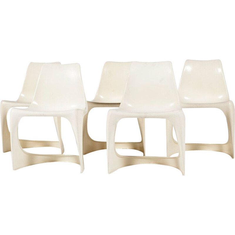 Set of 5 vintage A-Line 290 side chairs by Steen Ostergaard for Cado
