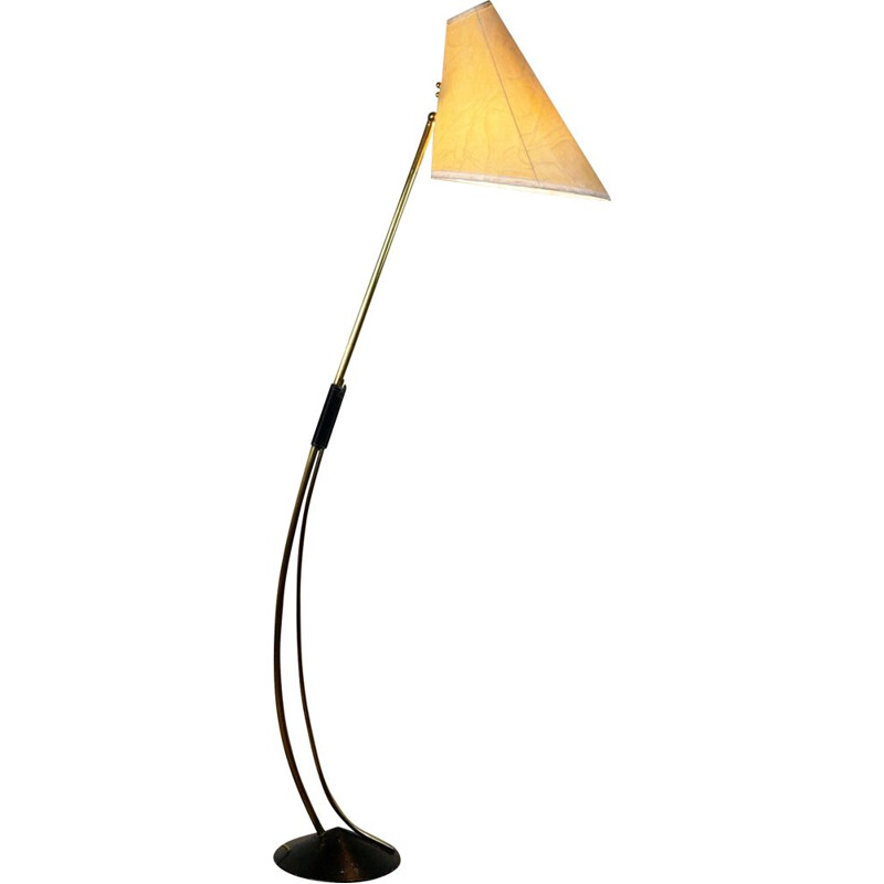 Vintage floor lamp in brass Austrian Midcentury