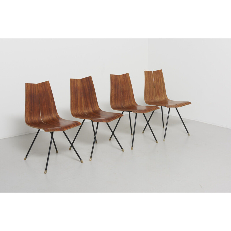 Vintage set of 4 dining chairs by Hans Bellman,1950