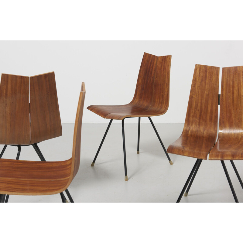 Vintage set of 4 dining chairs by Hans Bellman,1950