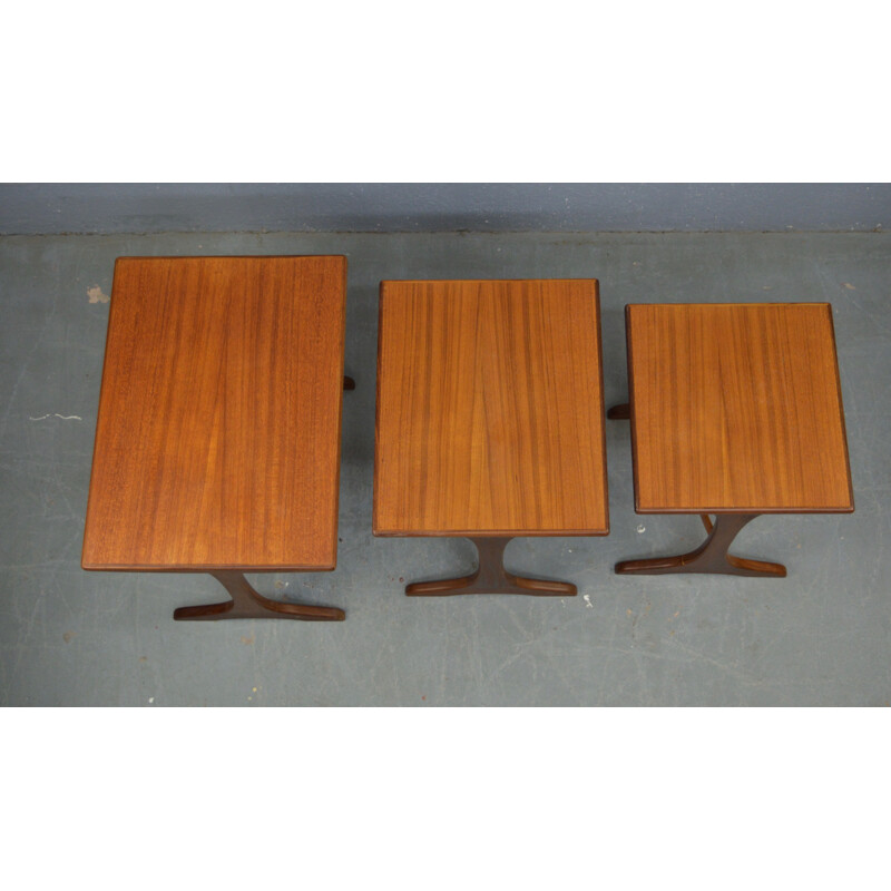 Vintage set of 3 coffee tables by V.B Wilkins for G Plan,1970