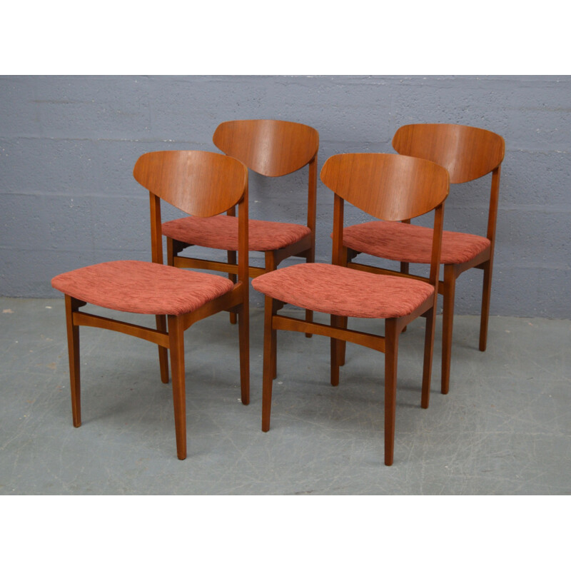 Lot de 4 chaises à repas vintage Butterfly