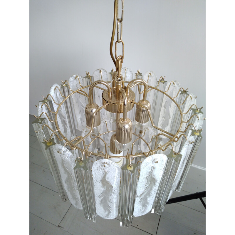 Vintage chandelier by Paolo Venini in Murano glass, Italy