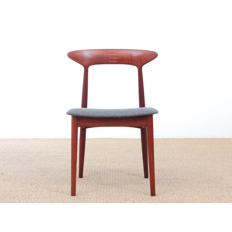 Set of 4 Scandinavian vintage teak chairs by Kurt Østervig