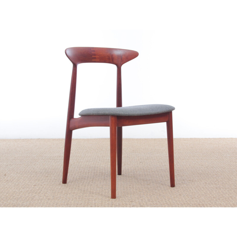 Set of 4 Scandinavian vintage teak chairs by Kurt Østervig