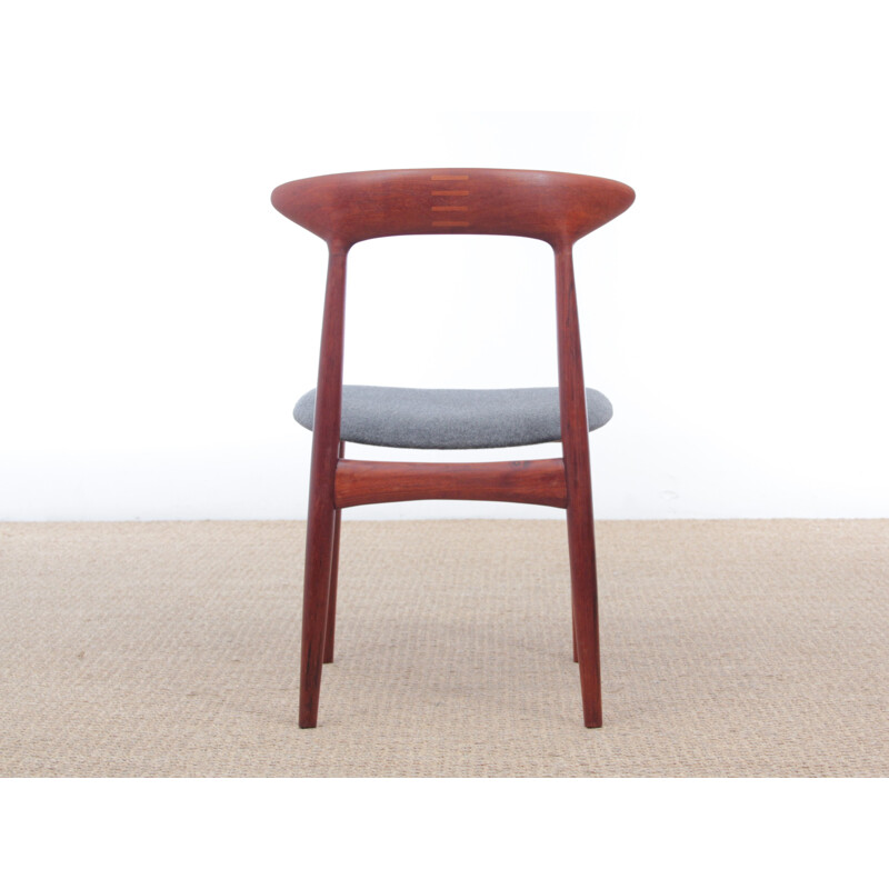 Set of 4 Scandinavian vintage teak chairs by Kurt Østervig