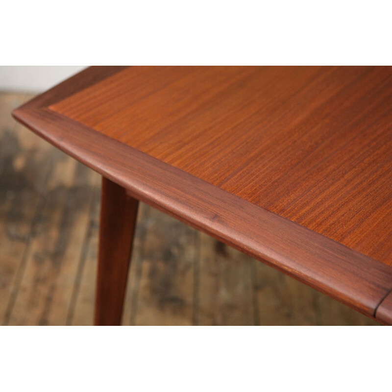 Vintage Dining Table Extendable in teak by Louis van Teeffelen Dutch