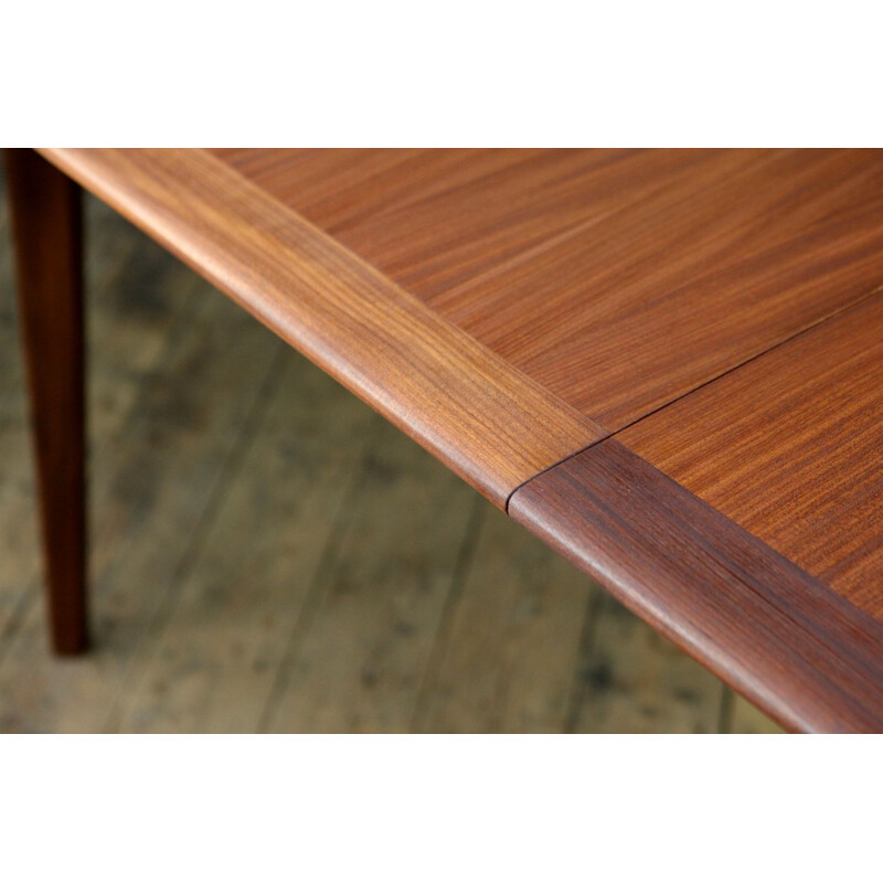 Vintage Dining Table Extendable in teak by Louis van Teeffelen Dutch