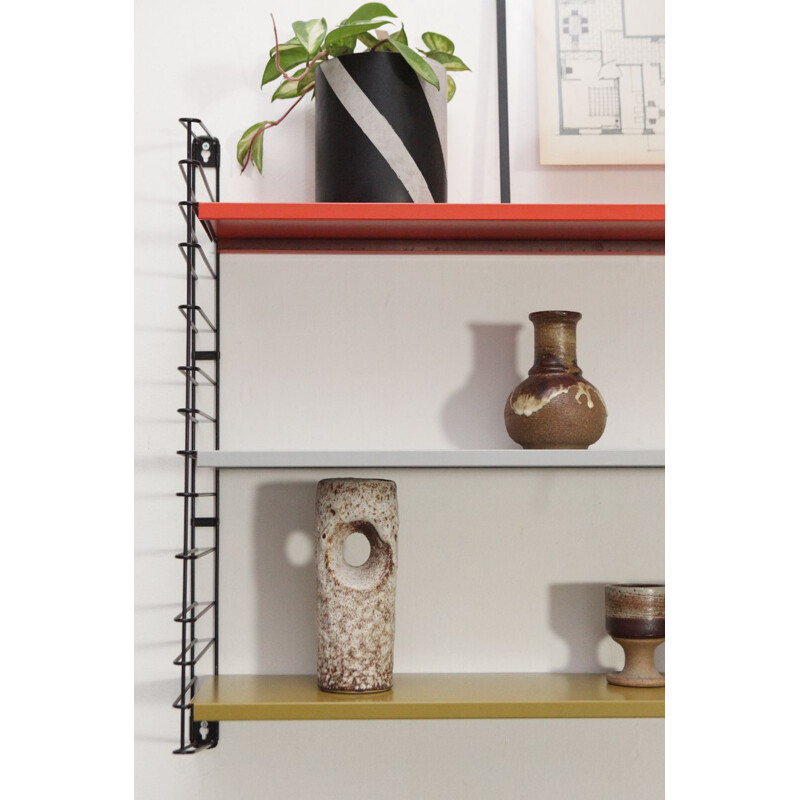 Vintage shelf system by Adriaan Dekker in metal for Tomado 1950s