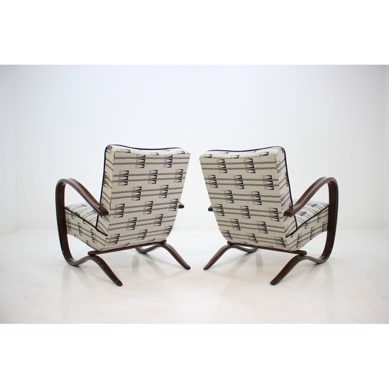 Set of 2 vintage armchairs  H-269 by Jindrich Halabala 1930